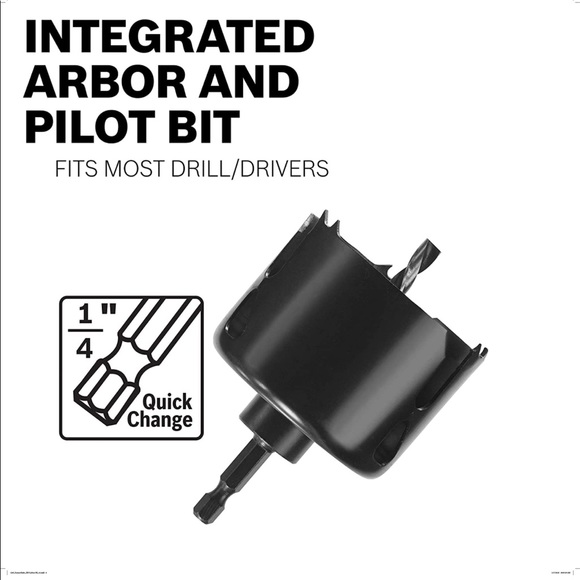 NWT BOSCH HCD212 2-1/8 In. Daredevil Wood Hole Saw with Arbor - Picture 5 of 6